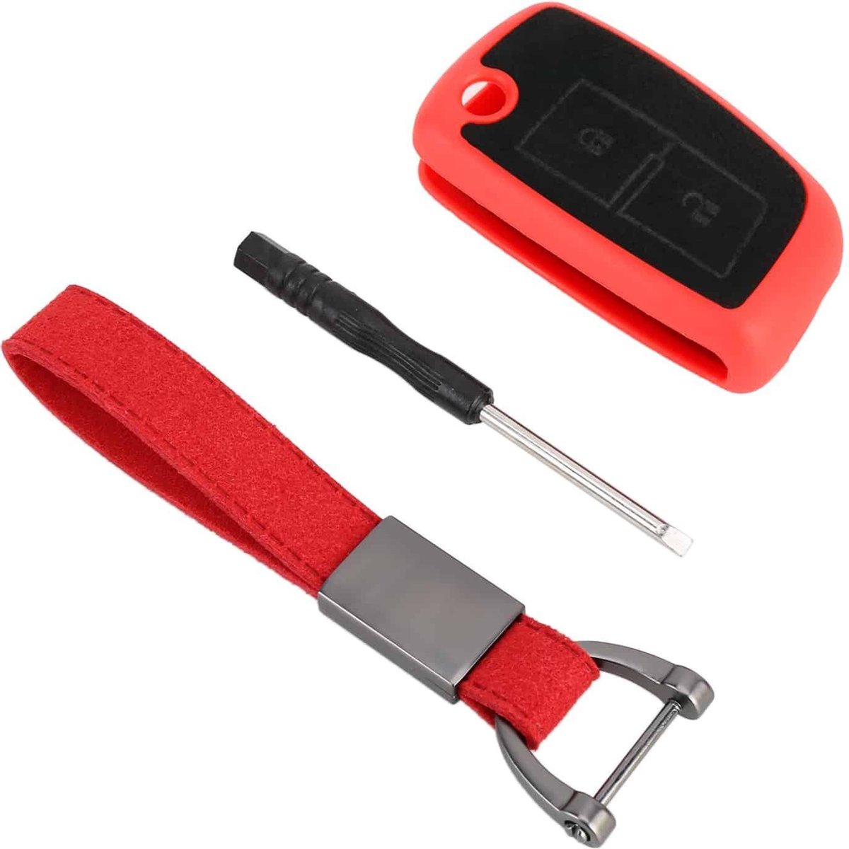 Auto Massaal Plastic Sleutel Beschermhoes Twee Knoppen voor Nissan X-TRAIL / Teana / Qashqai / Sylphy / Tiida (Rood)