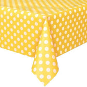 MixMamas Tafelzeil Grote Stip - 140 x 250 cm - Geel/Wit