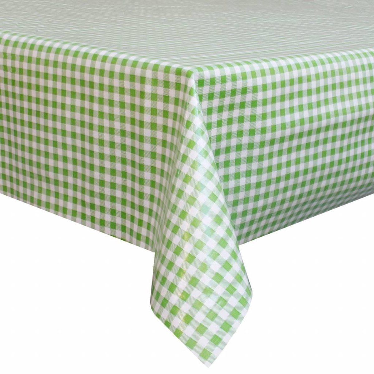 MixMamas Mexicaans Tafelzeil Ruitje - 120 x 270 cm - Lichtgroen