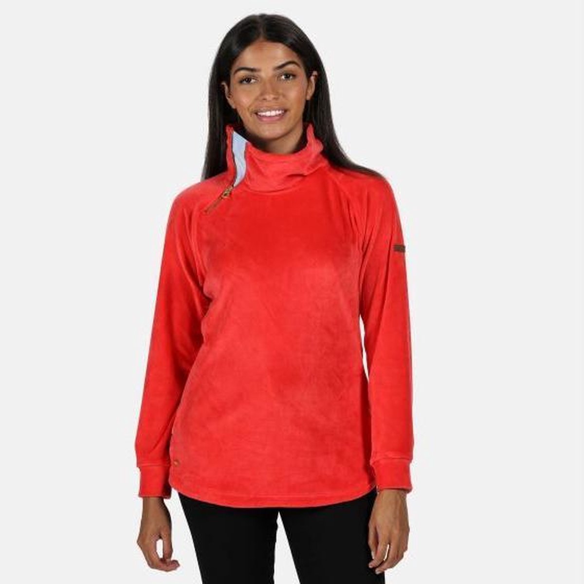 Regatta - Women's Cliona Lightweight Velour Overhead Sweatshirt - Outdoortrui - Vrouwen - Maat 38 - Rood