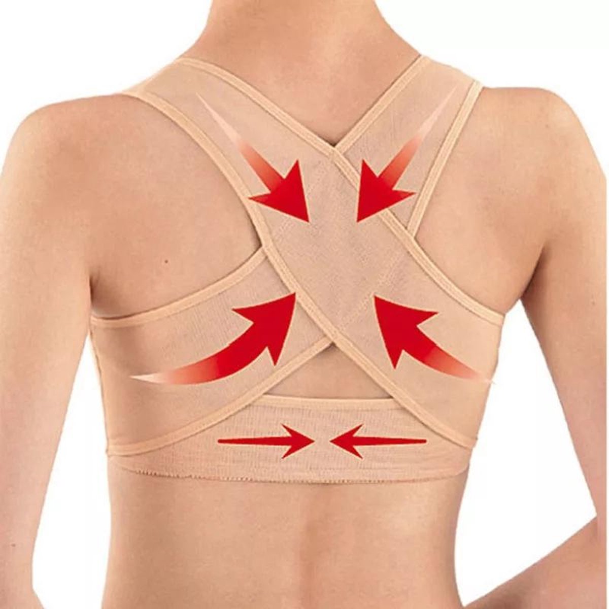LOUZIR Dames Rugband - Rugbrace - maat XL - Beige