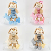 baby knuffel- hond- veer- beige