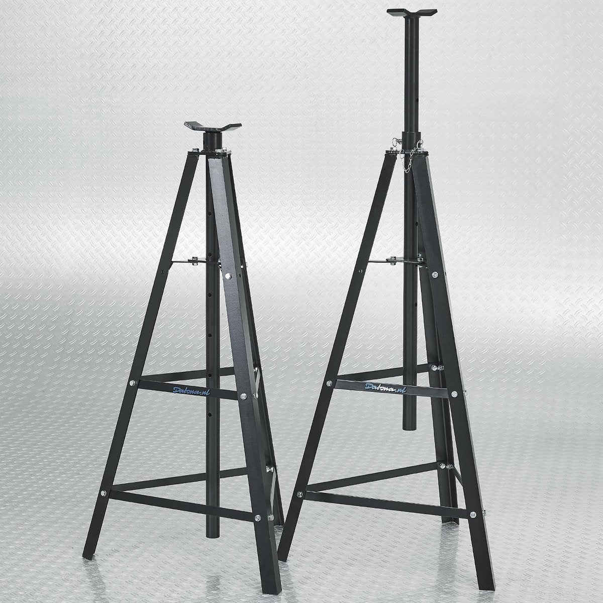 Datona® Assteunen hoog 2 ton set (2 stuks) - Zwart
