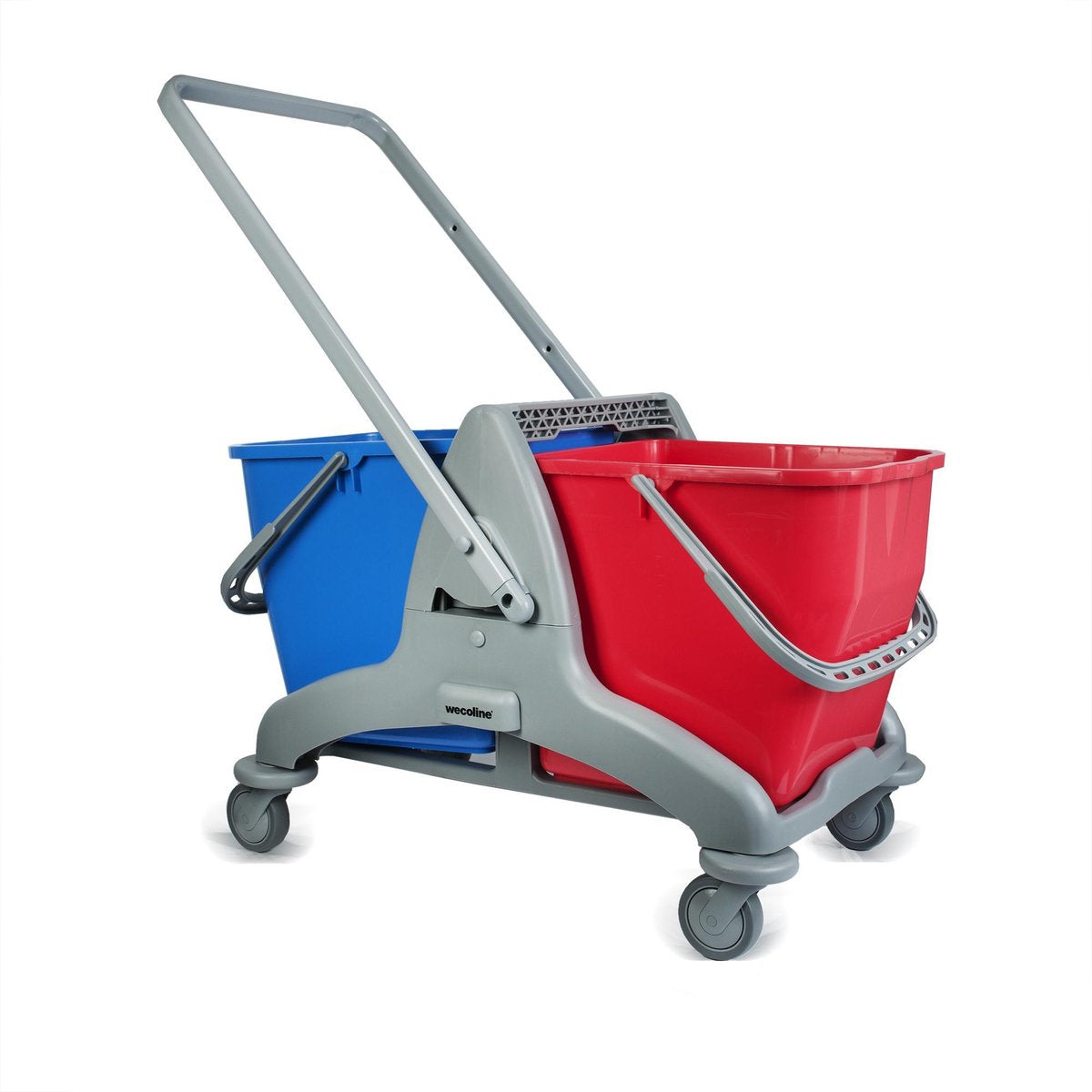 Wecoline Mopwagen - Dubbele combinatie 3P met duwbeugel - Kunststof - 2x25 L