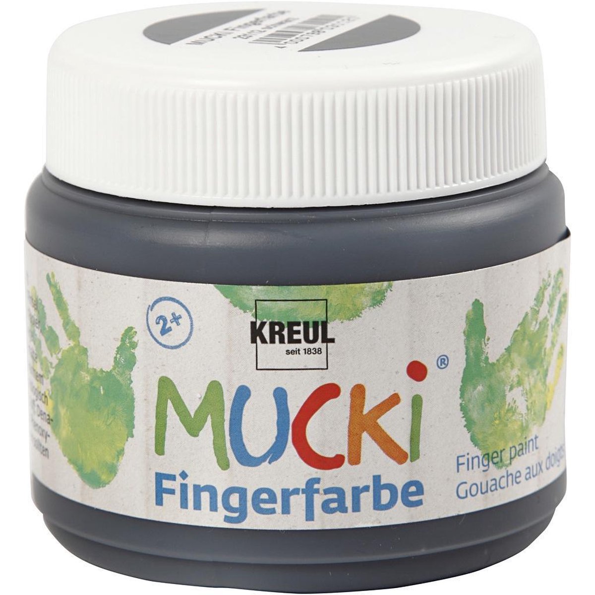 MUCKI Zwarte Vingerverf – 150ml per stuk