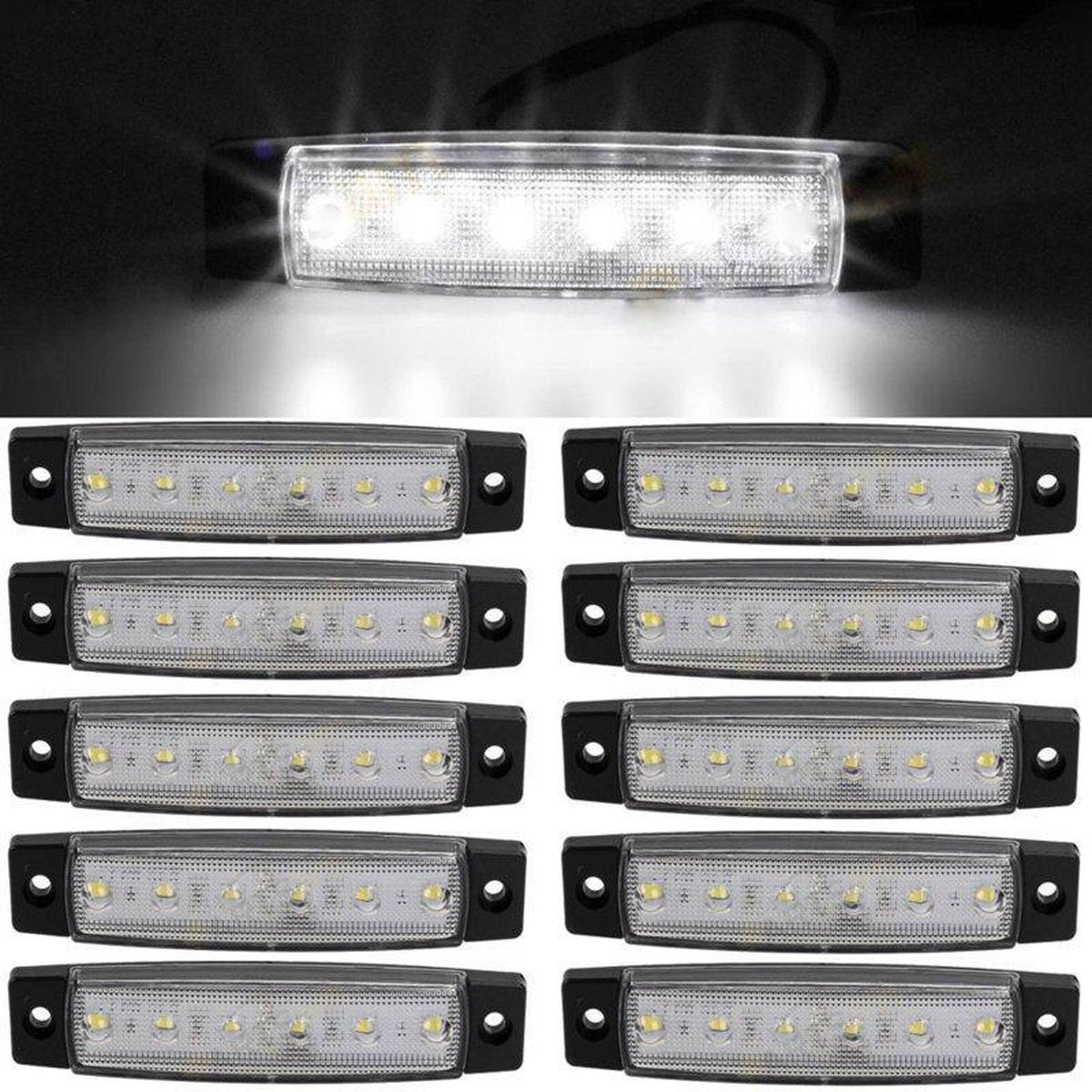10 stuks LED contourverlichting 12v / 24v Wit
