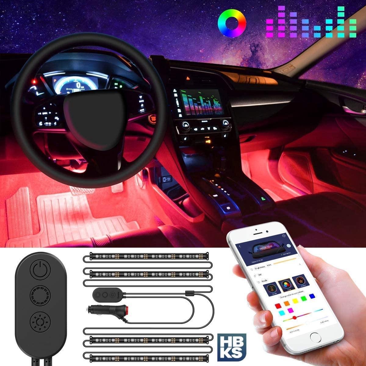 HBKS Auto Led Verlichting Deluxe - Led Strips - Inclusief Afstandsbediening - 12V