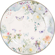 Clayre & Eef Servies Ontbijtbord Ø 19*2 cm Meerkleurig Porselein Bloemen Rond Eetbord