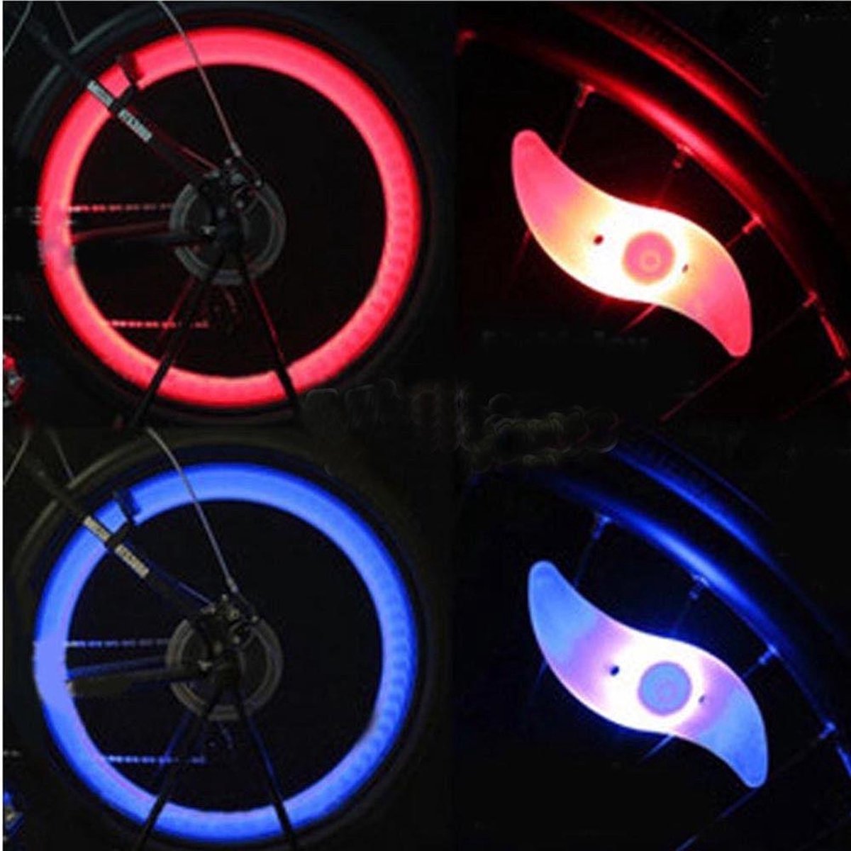 LED Fietswiel Verlichting Set - 2 stuks - Blauw