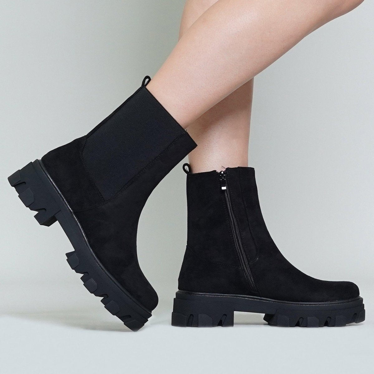 Zwarte chelsea boots suède 39 / Zwart