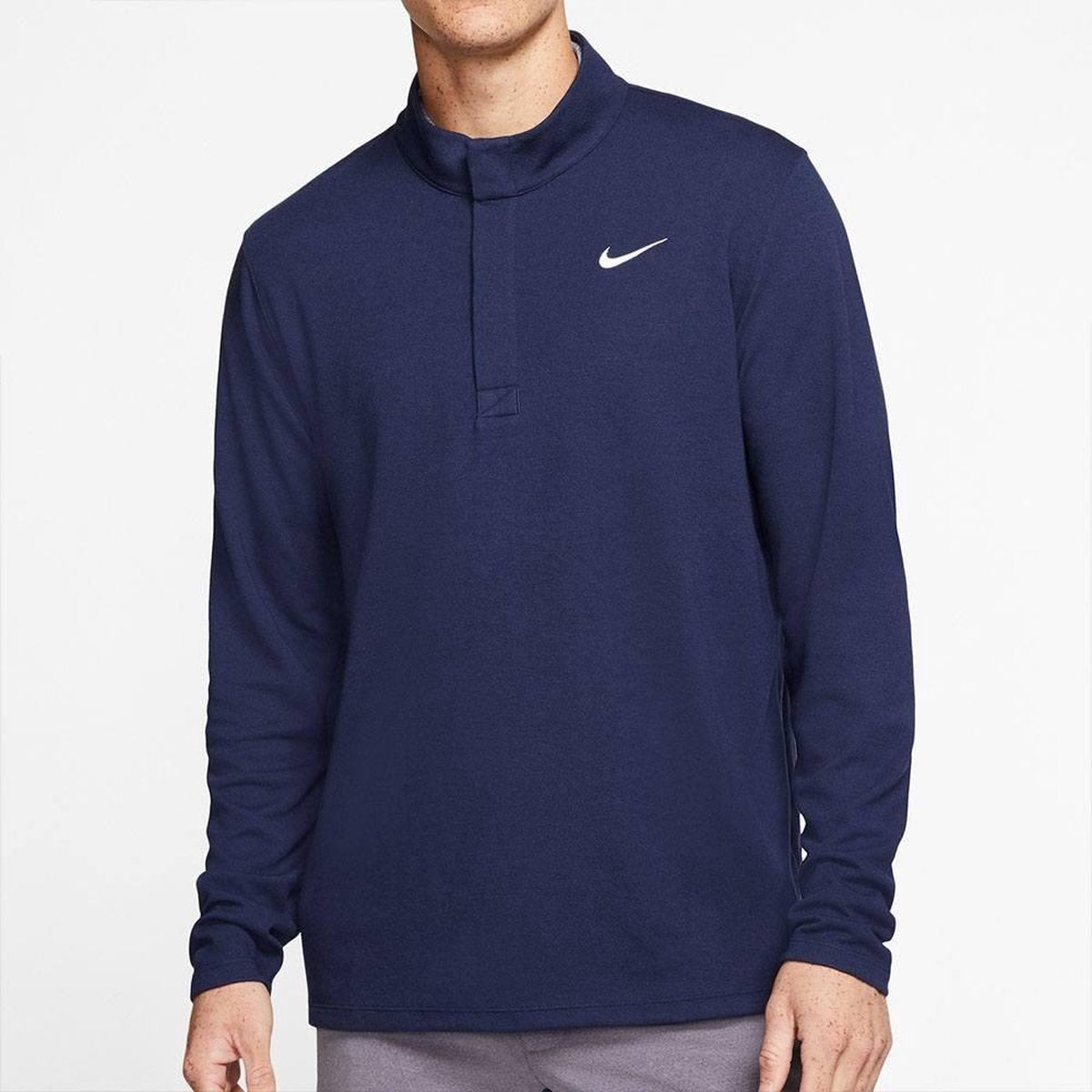Men Dry Fit Victory Golf Top Navy
