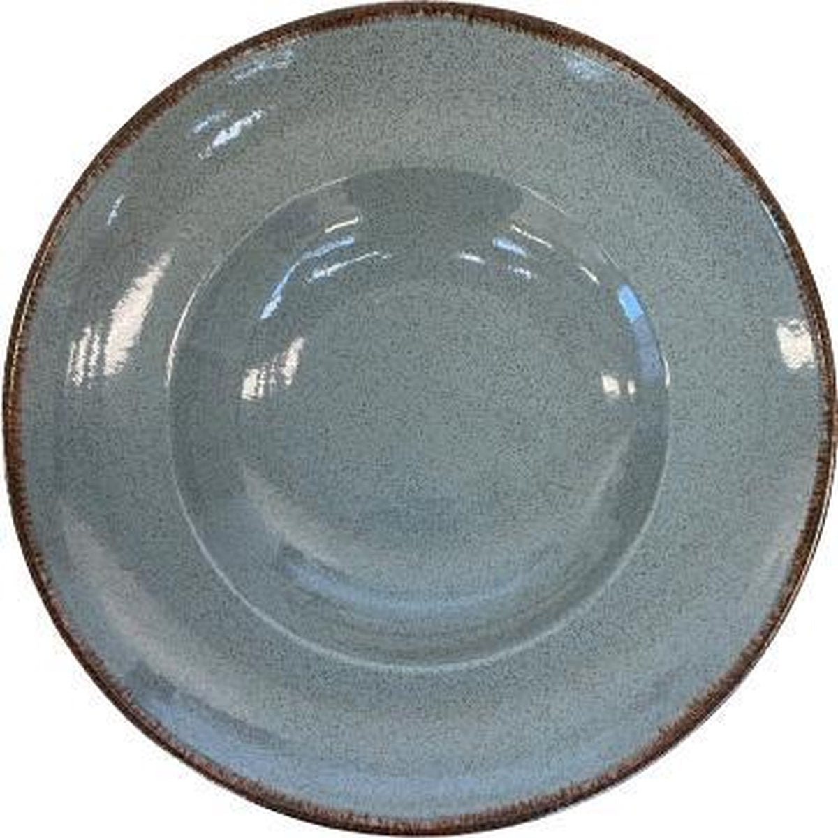 Kitchen trend - servies - spaghettibord - ocean petrol  - set van 6 - 27 cm rond
