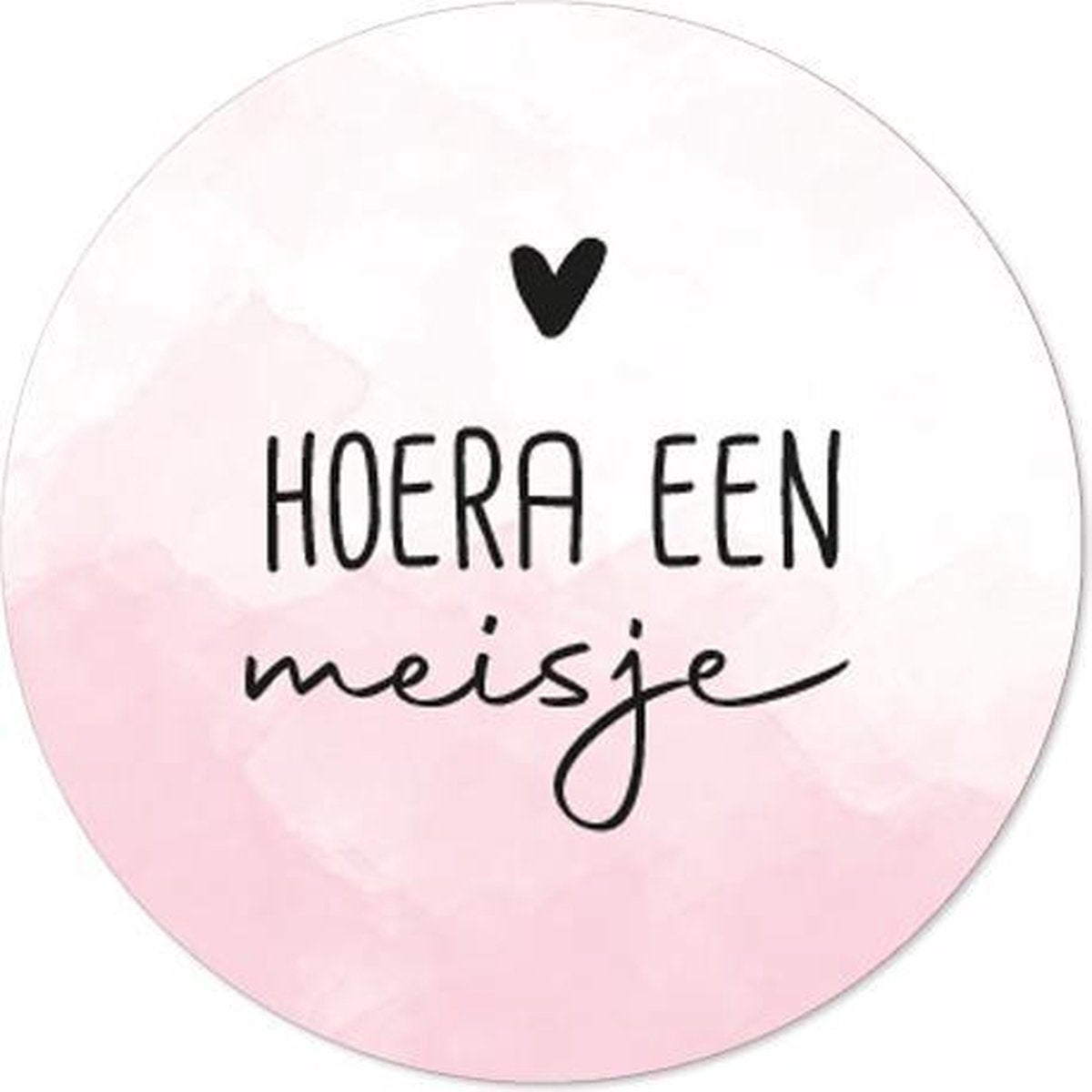 Label2X Sticker hoera een meisje op rol 250st. - Default Title