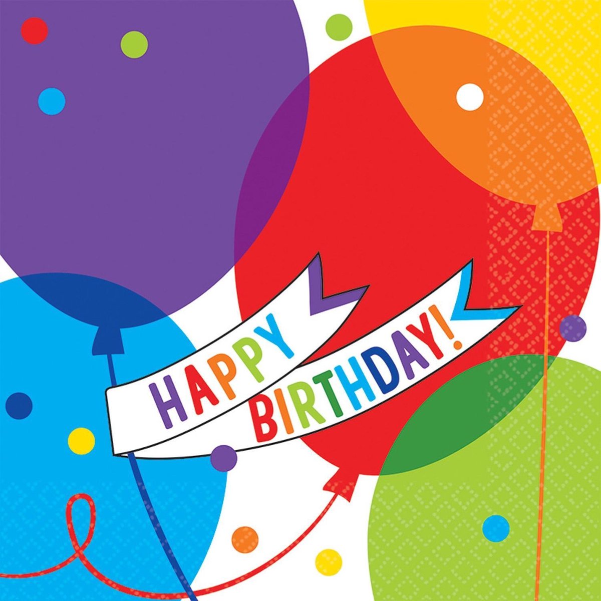 36 Napkins Brilliant Balloons 33 x 33 cm