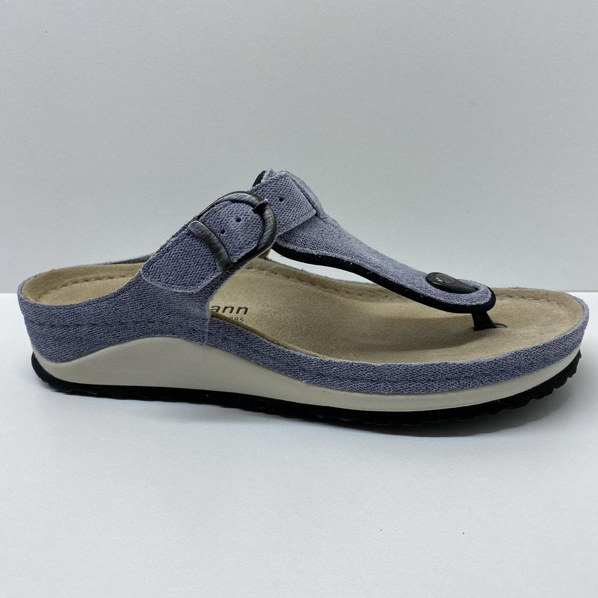 BERKEMANN – Damesmodel Mila 01351-346 teenslipper – jeansblauw – maat EU: 40 en UK: 6