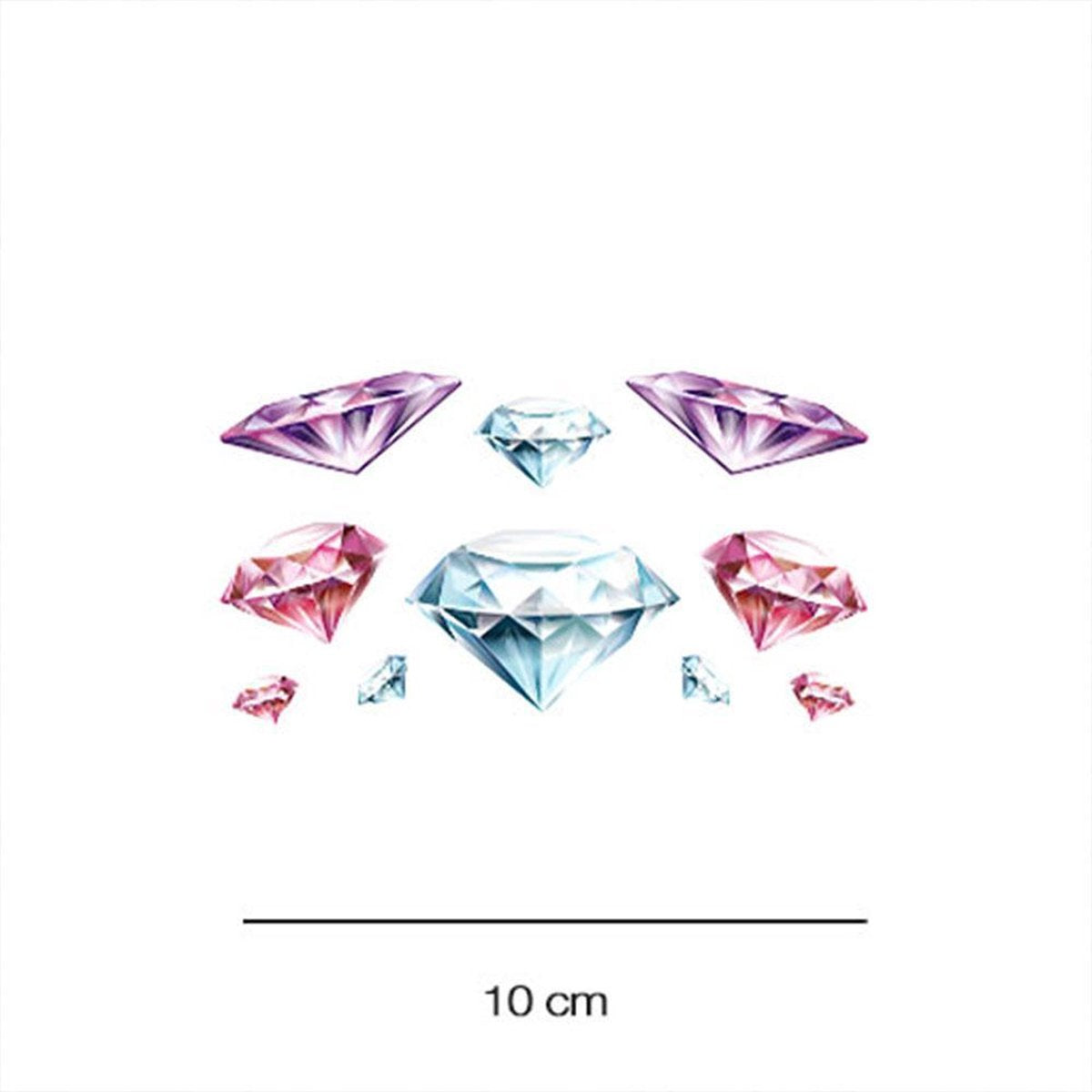 Diamanten plaktattoos | 2 stuks