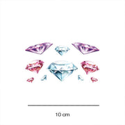 Diamanten plaktattoos | 2 stuks