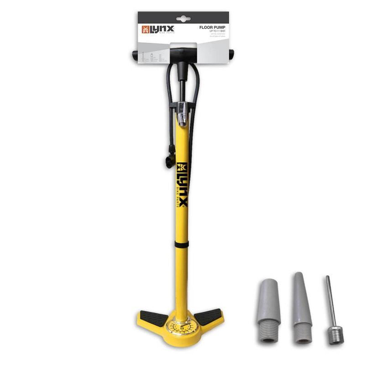 Lynx Vloerpomp Met Drukmeter Geel 63 Cm