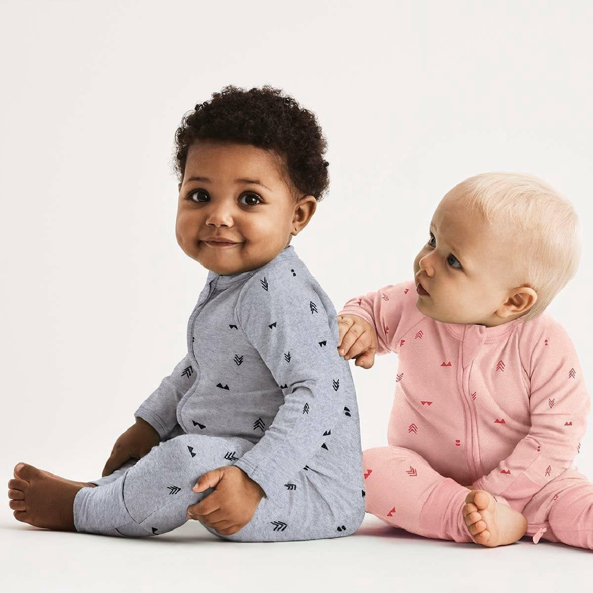 DIM BABY pyjama van Badstof -Roos- Maat 68 cm