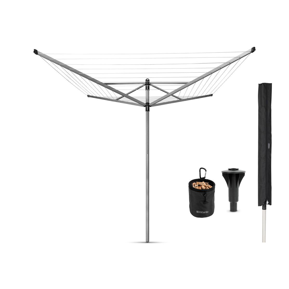 Brabantia Lift-O-Matic Advance Droogmolen met Kunststof Betonanker