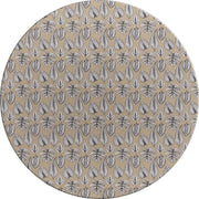 MixMamas Rond Tafelkleed Gecoat - Ø 140 cm – Monstera – Zwart