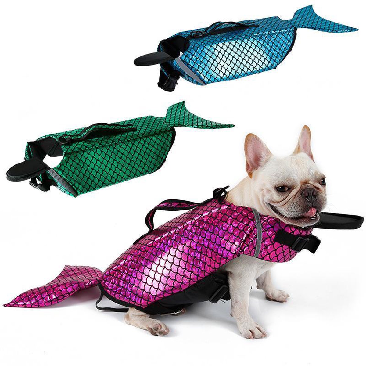 DOEGLY - Zwemvest voor honden - zwem jas - zwemondersteuning voor honden - ROZE - LARGE (L)