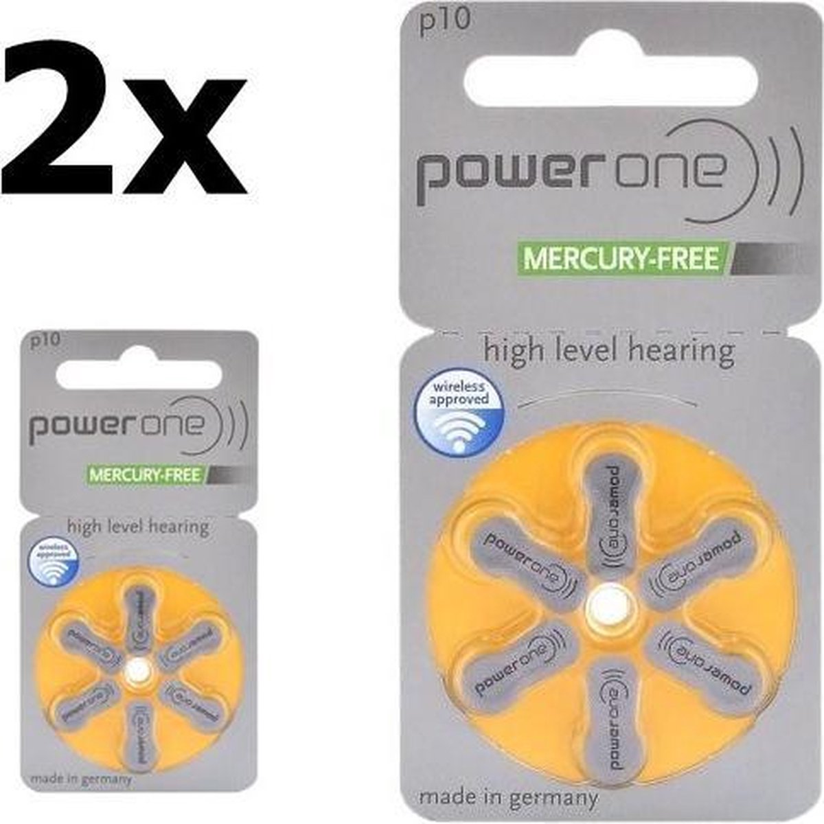 12 Stuks (2 Blister a 6st) Power One van Varta P10 / 10 / PR70 1