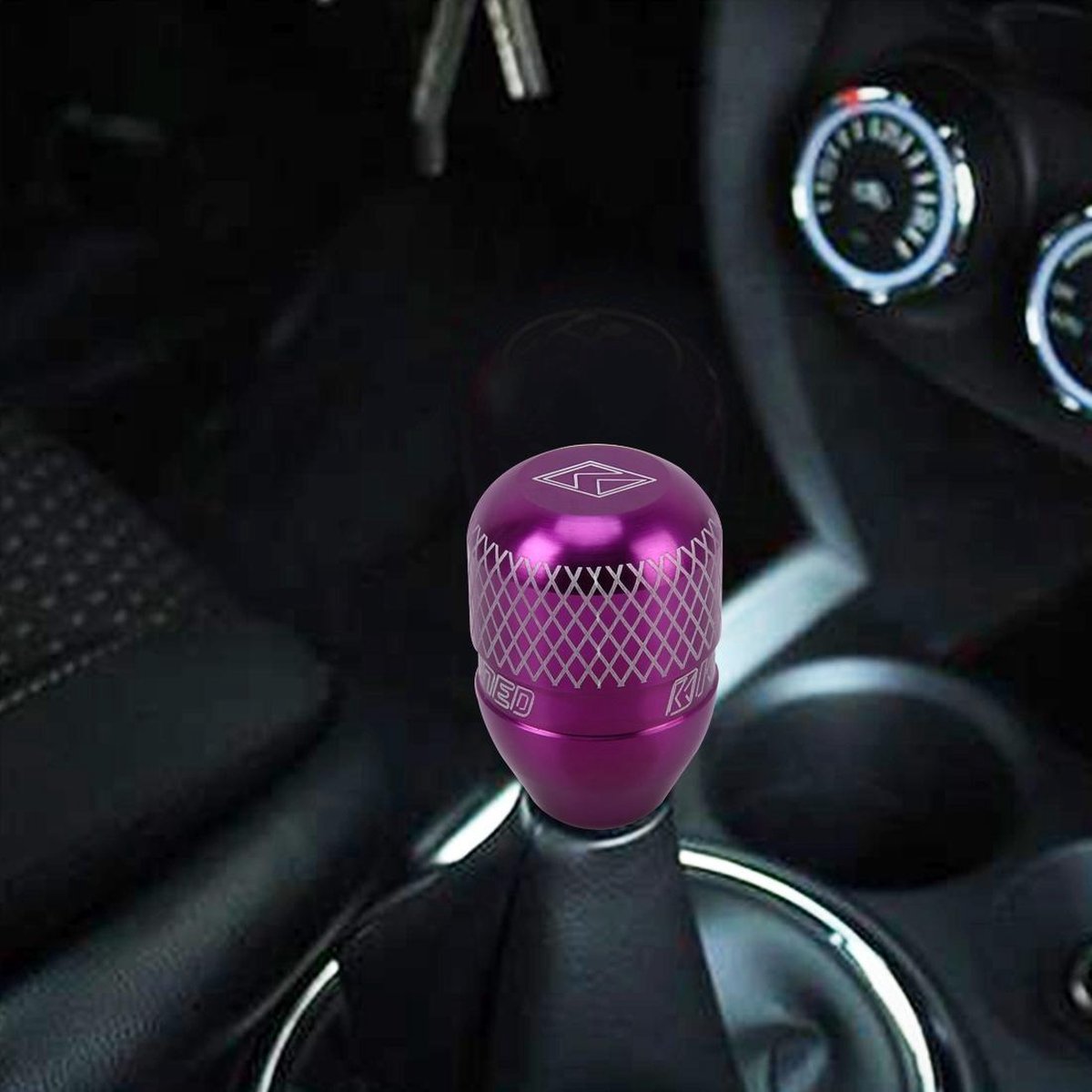 Universele Auto Pookknop Gemodificeerde Auto Pookknop Auto Transmissie Pookknop Pookknoppen (Paars)