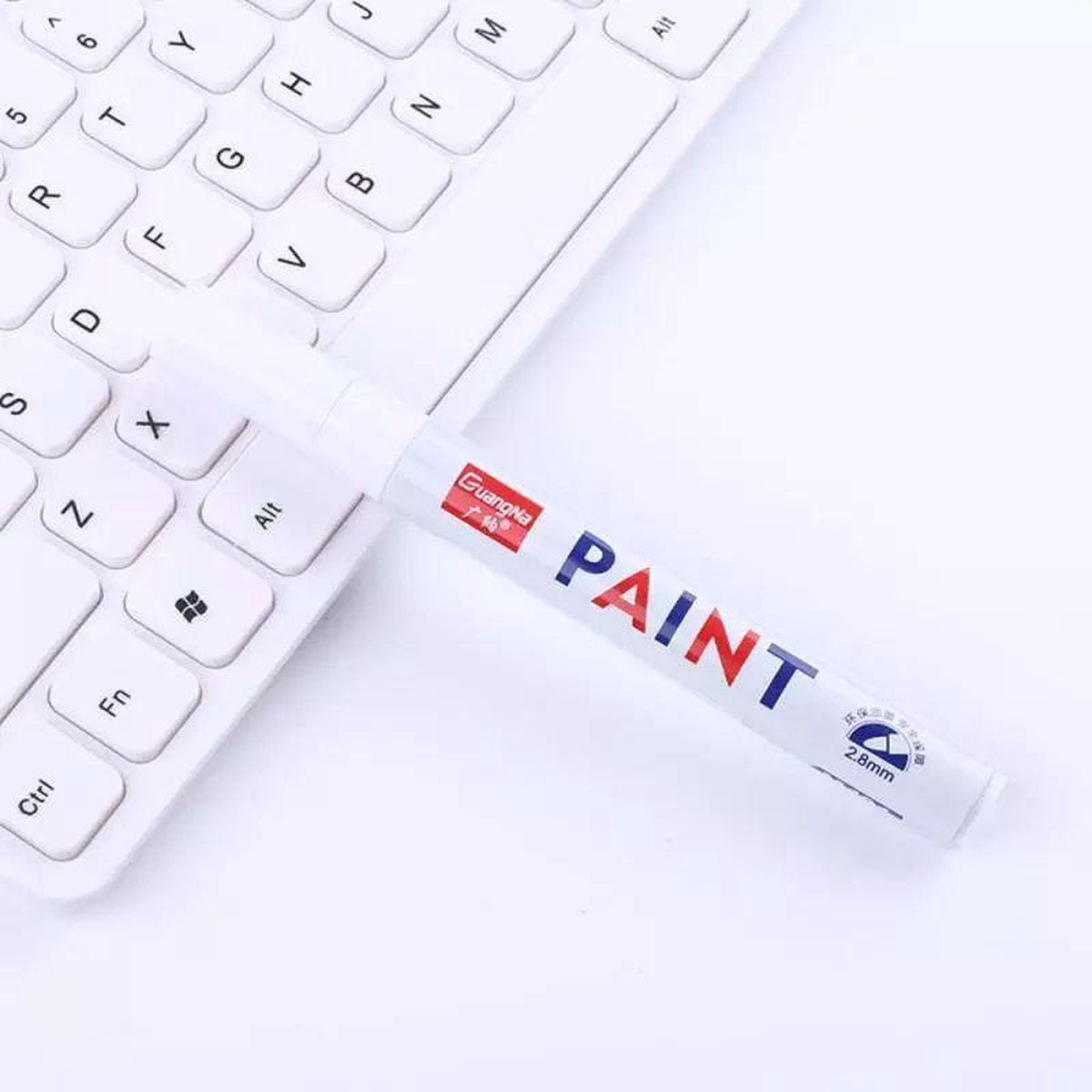 Premium Tyre marker / Bandenstift - Wit - Oliemarker - Kleur de banden van je auto/motor/fiets/etc met deze stift