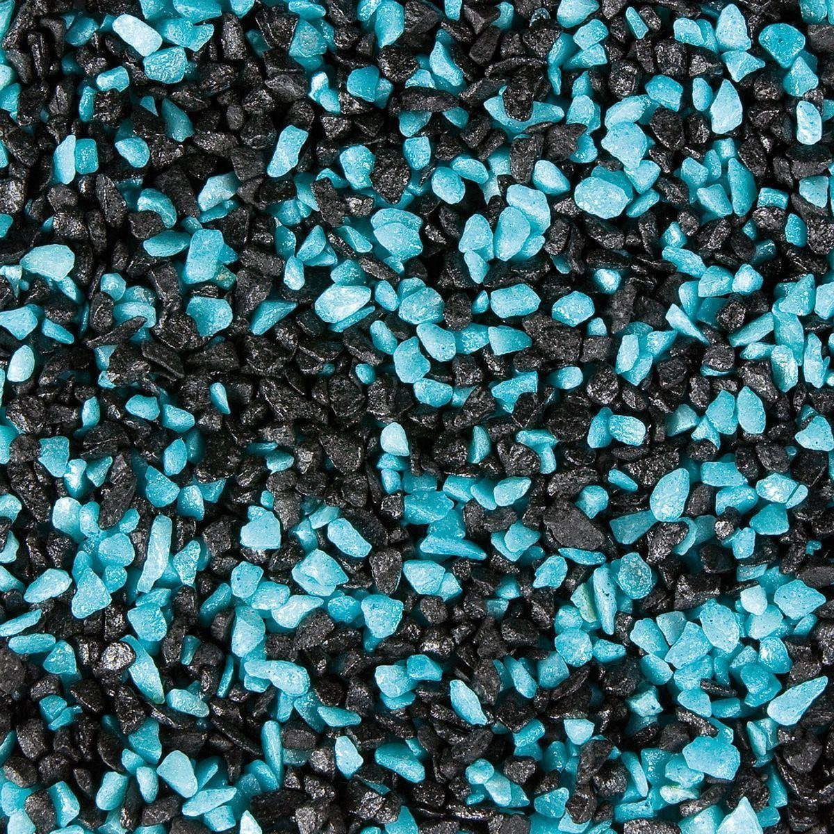 Aquariumgrind Gruzo Turkoois/Zwart 6-8 mm - 1 kg