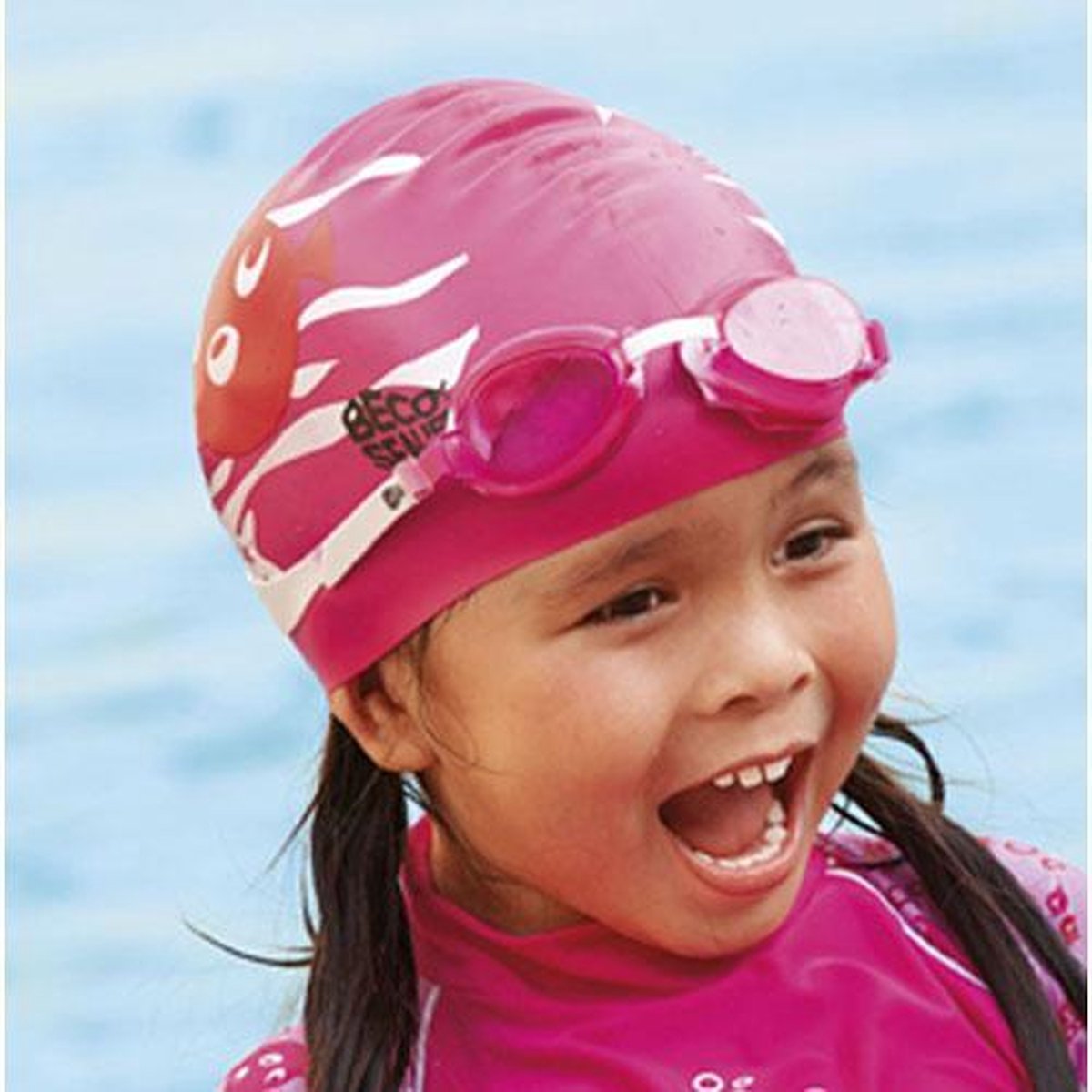 BECO-SEALIFE zwembril setje 2 - zwembril - badmuts en tasje - blauw/roze