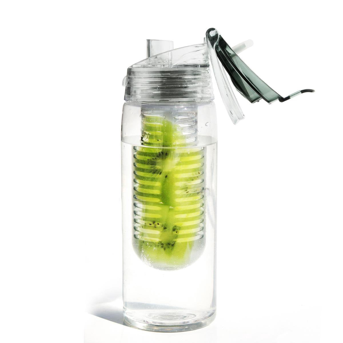 Asobu Flavour It 2 Go Drinkbeker - Incl. Fruitinfuser - 600 ml - grijs