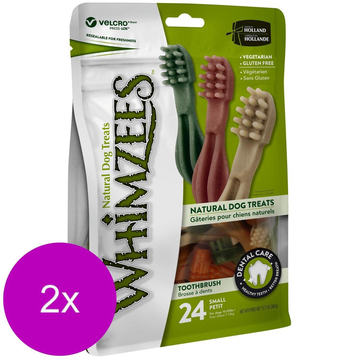 Whimzees Tandenborstel Small - Hondensnacks - 2 x 24x8.6 cm
