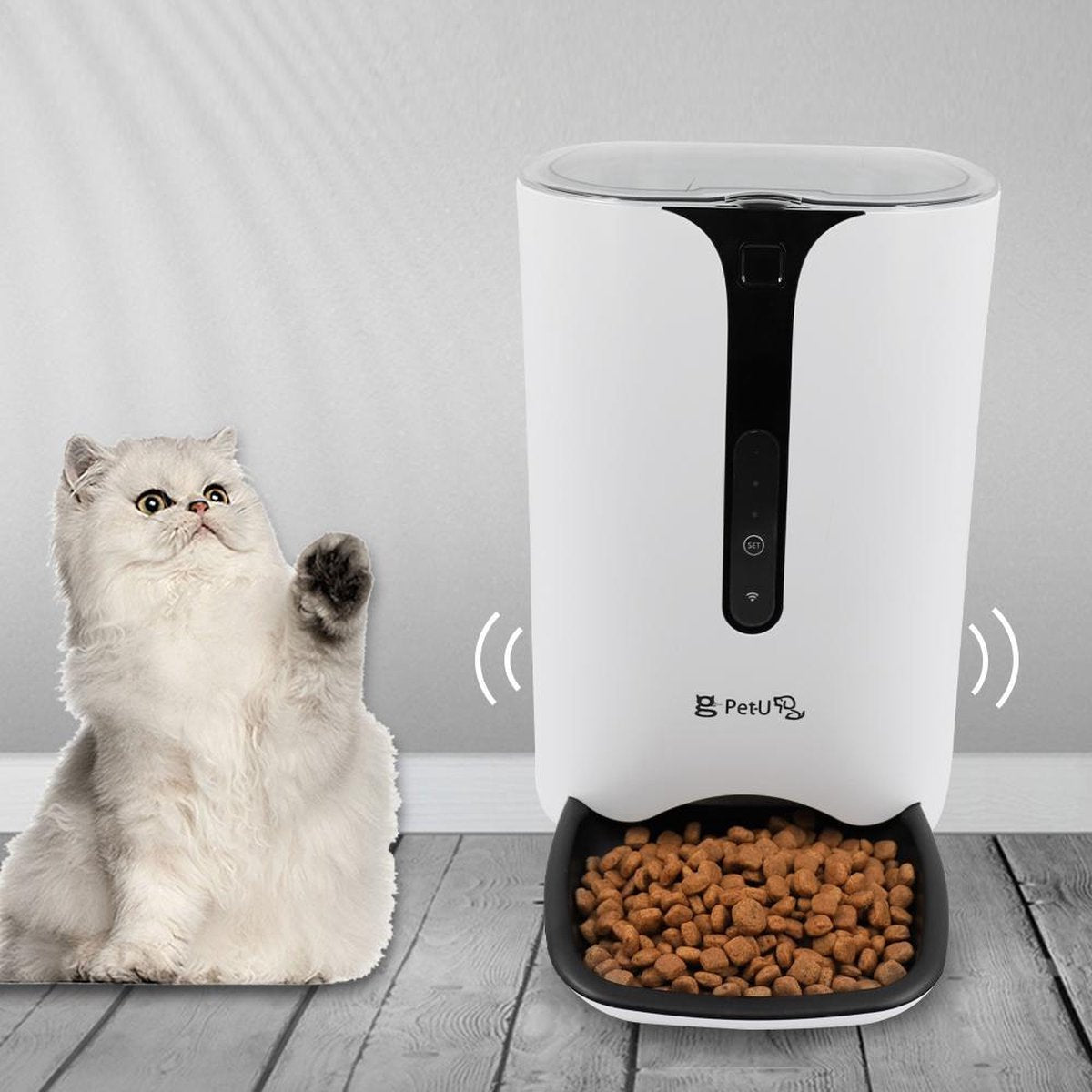 Doogo® Automatische voerautomaat- W86 - 6Liter - voerautomaat kat-voerautomaat hond-pet feeder - te besturen via Wifi&APP op je telefoon-voeren vanaf 5 gram