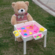 Decopatent® - 2in1 Kindertafel - Watertafel met Hengel en Vissen - Zandtafel met Zand - Met veel Speelgoed accessoires
