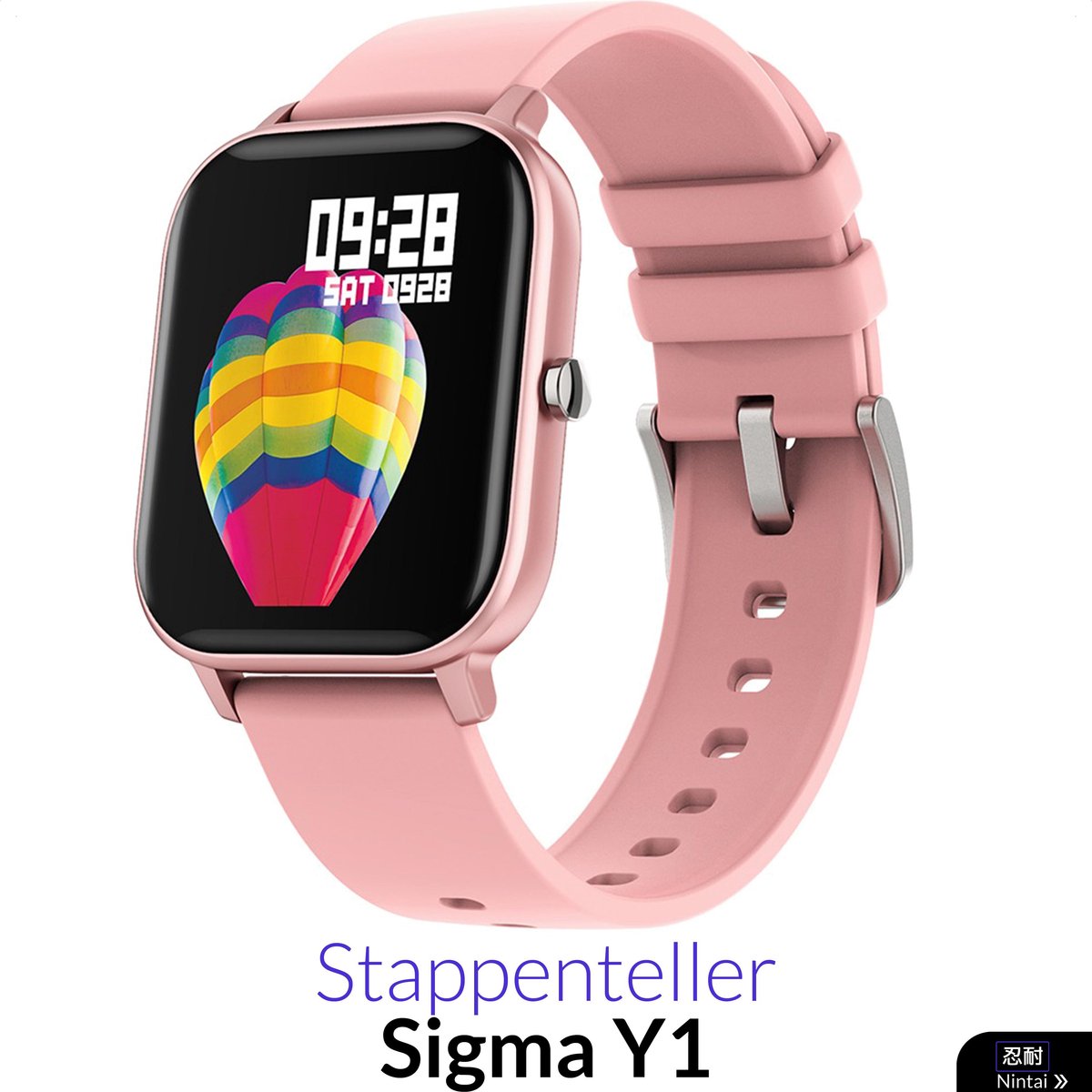 Stappenteller Horloge Dames - Hartslagmeter Smartwatch - Waterdicht - 6 Sporten - Batterijduur 7 - Nintai Sigma Y1
