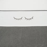 MEYCO | Ledikantlaken | Sleepy Eyes | Grijs | 100% Katoen | 100 x 150 cm