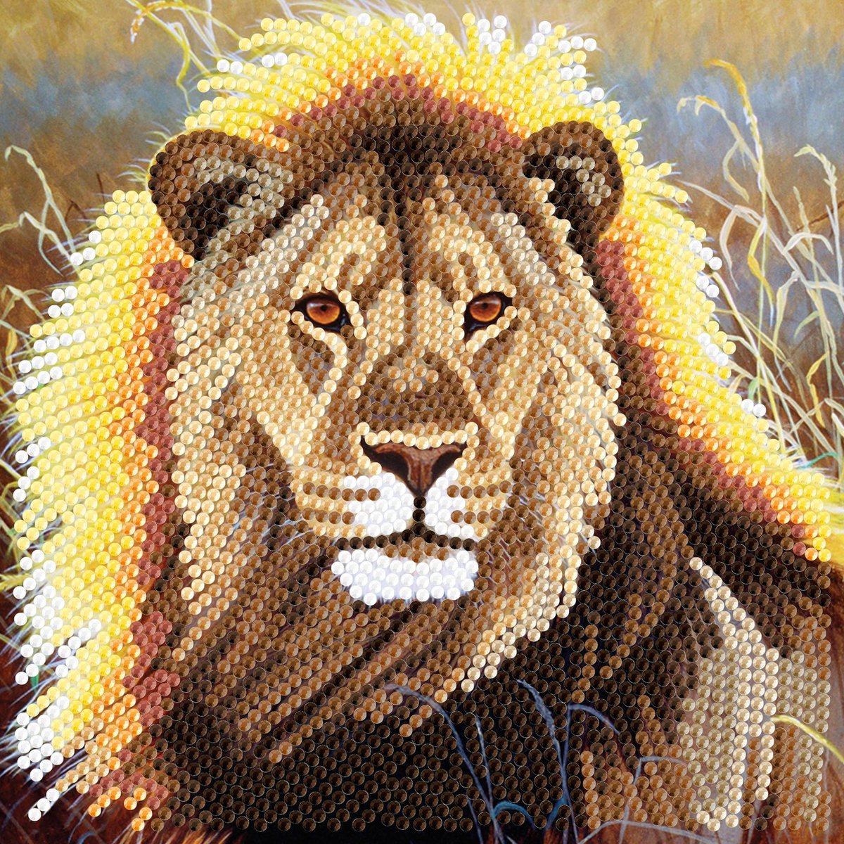 Crystal Art Diamond Painting Leeuw 18x18 cm
