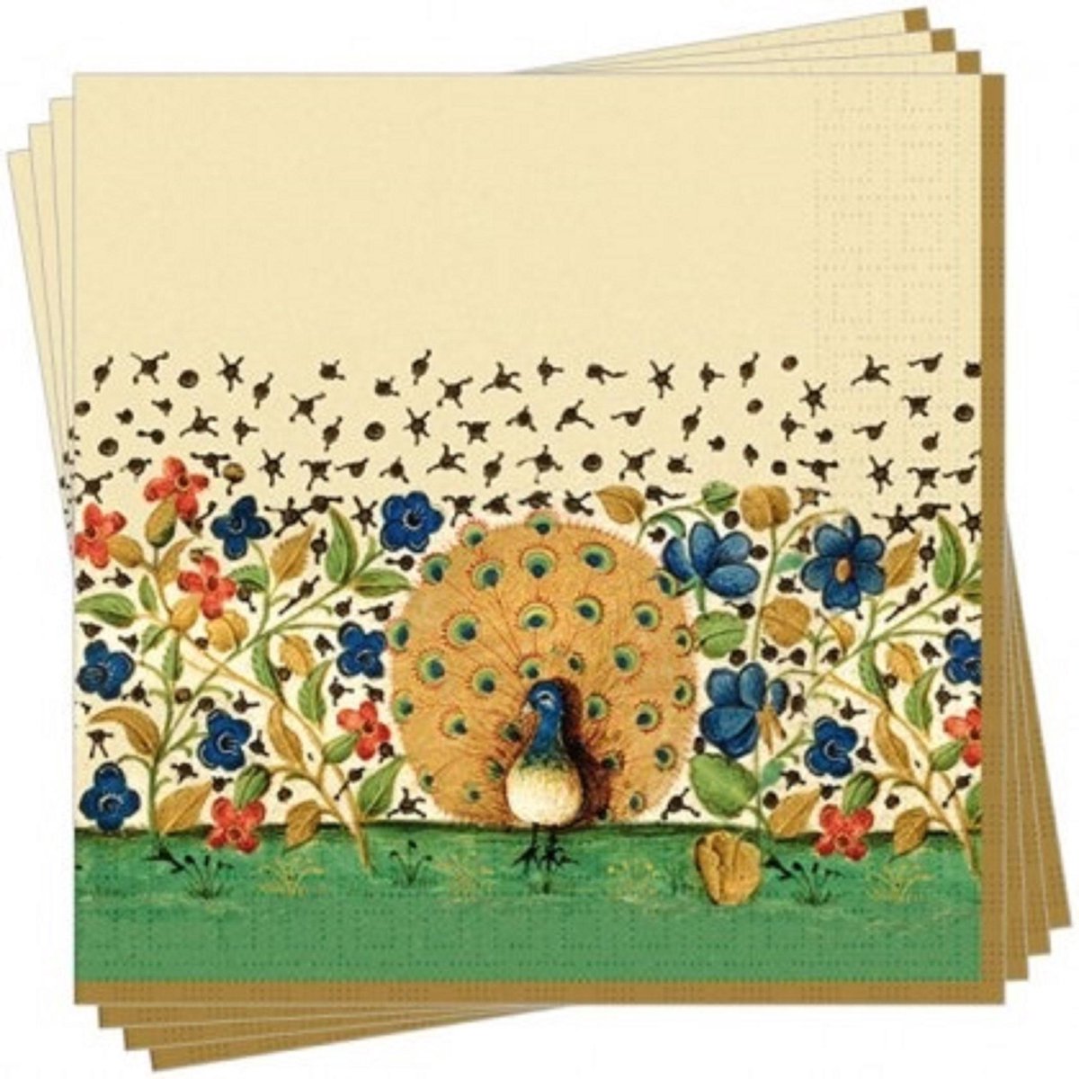 Servetten Pauw (20st) 33x33cm