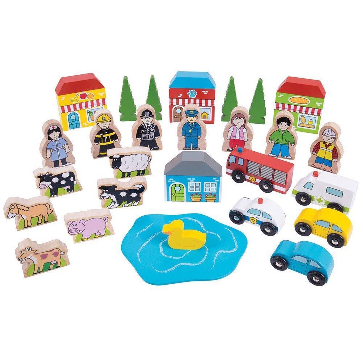 Uitbreidingsset Figuren en Gebouwen BigJigs BJT054