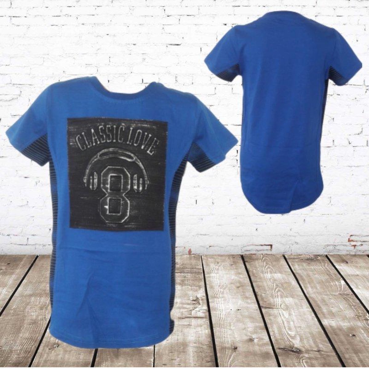 s&C Jongens shirt classic blauw - 122/128