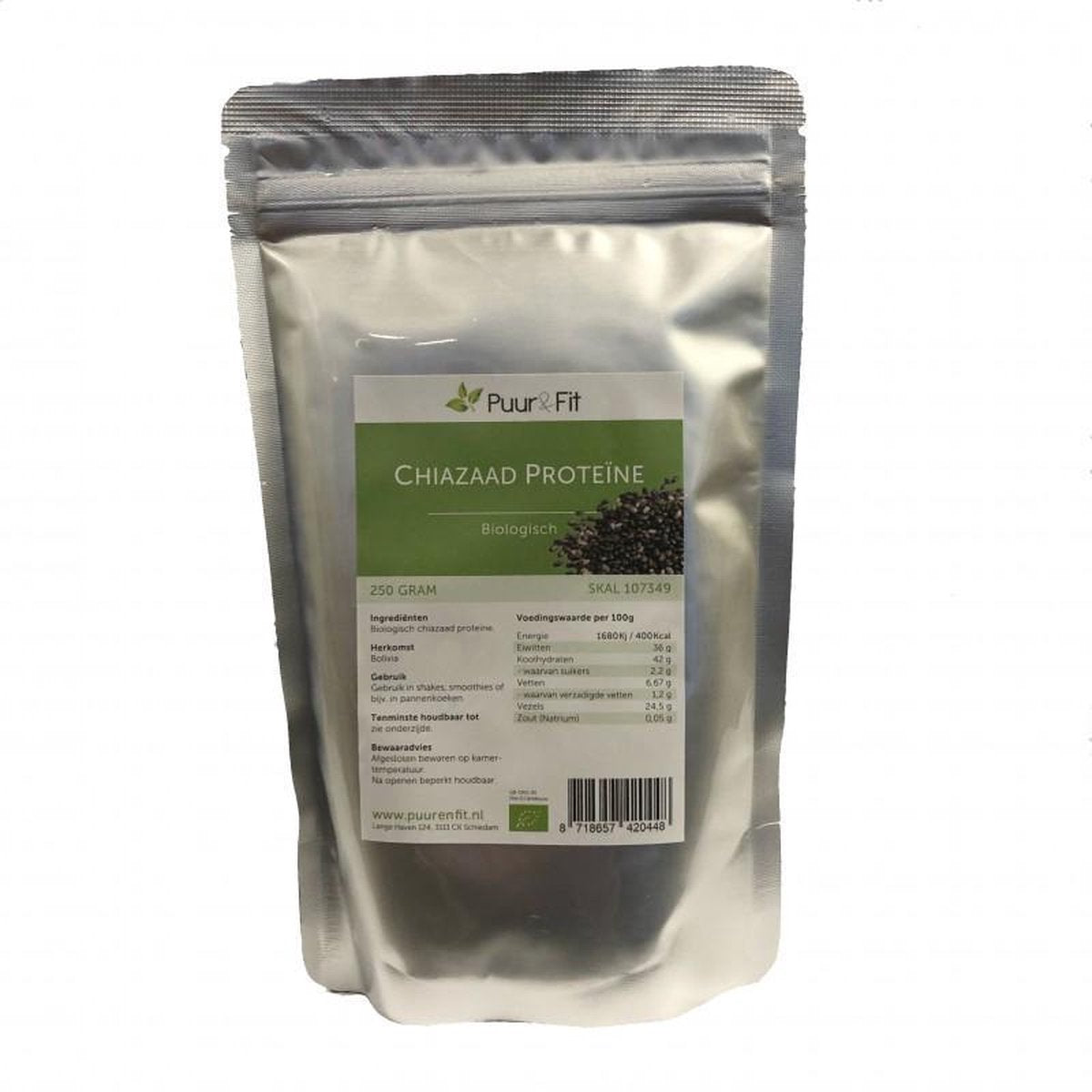 Puur&Fit Chiazaad proteïne biologisch - 250 gram