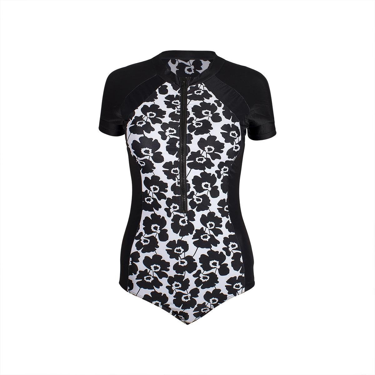 Procean dames lycra wetsuit XL zwart bloemen