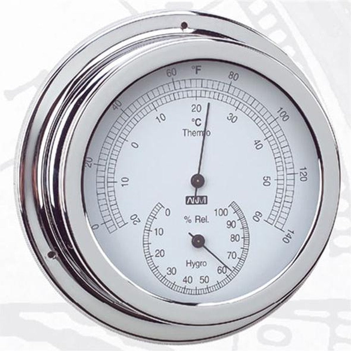 ANVI Chroom Thermo-Hygrometer Ø 150 mm