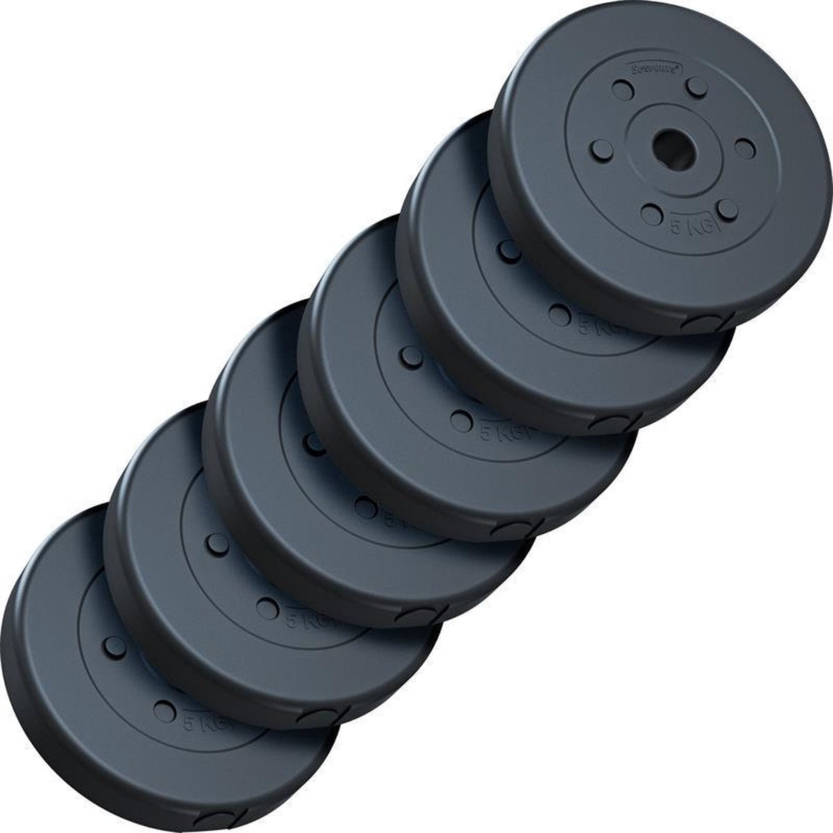 ScSPORTS® Gewichten set 30 kg - 6 x 5 kg halterschijf - Kunststof - 30 mm boring
