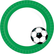 Duni Feestborden Voetbal Junior 22 Cm Papier Groen/wit 10 Stuks
