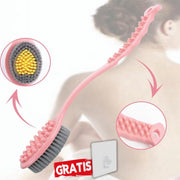Rug borstel + GRATIS Haakje- Bad borstel - Ruggen krabber - Douche borstel - Rug borstel plastic - Rug borstel massage - Rug borstel plastiek - Roze