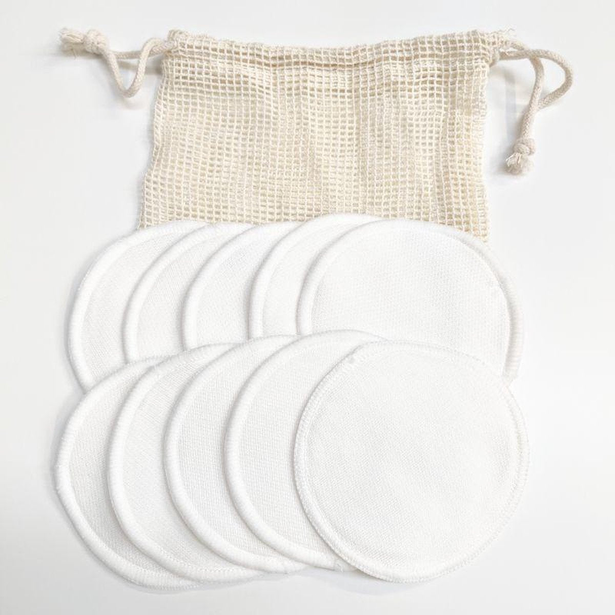 Wasbare Make Up Wattenschijfjes (10 stuks) + Waszakje