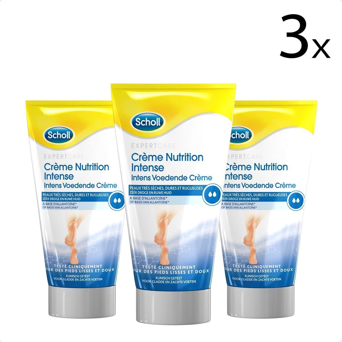 Scholl Voetencreme - Intense Voedend - Zeer Droge Tot Ruwe Huid - 150ml x3