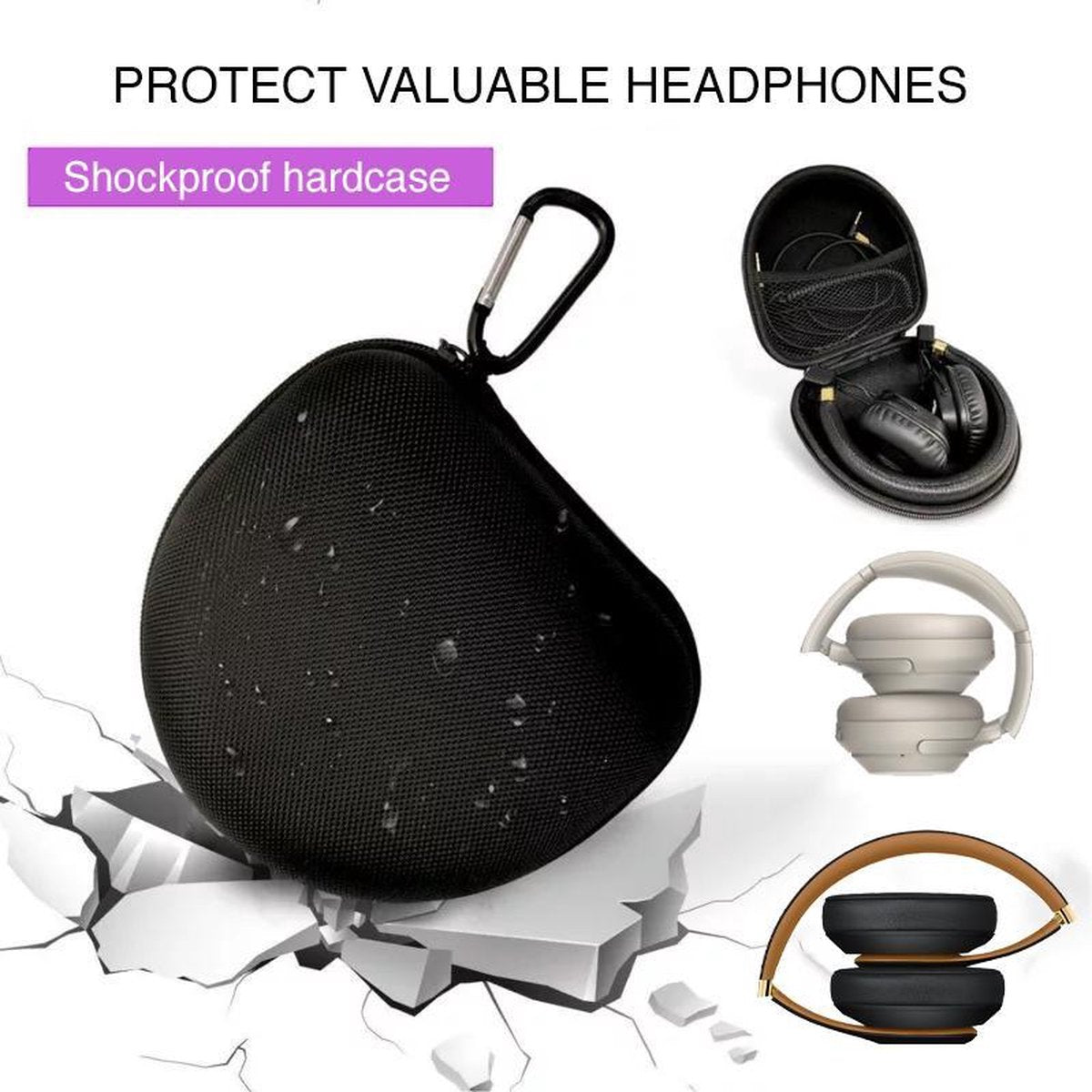 Koptelefoon Case - Headphone Hardcase - voor On-ear en Over-ear Koptelefoons zoals JBL